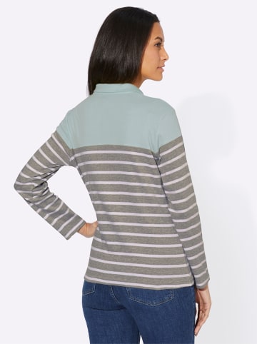 WITT WEIDEN Sweatshirt in mint-grau-gestreift