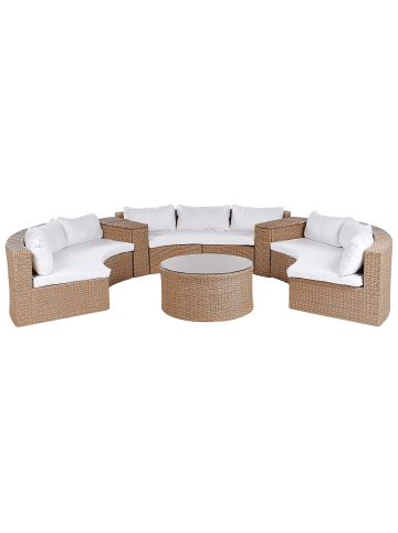 Beliani 2-tlg Lounge Set SEVERO in Beige/Weiß