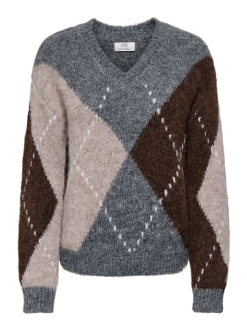 JDY Strickpullover in Medium Grey Melange