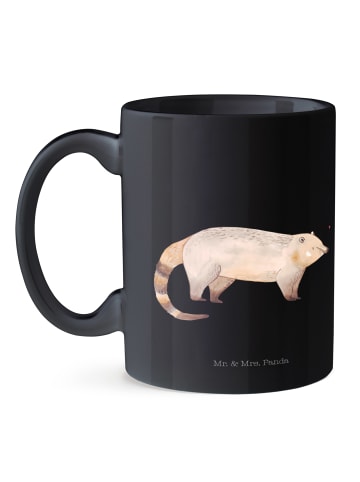 Mr. & Mrs. Panda Tasse Nasenbär ohne Spruch in Schwarz
