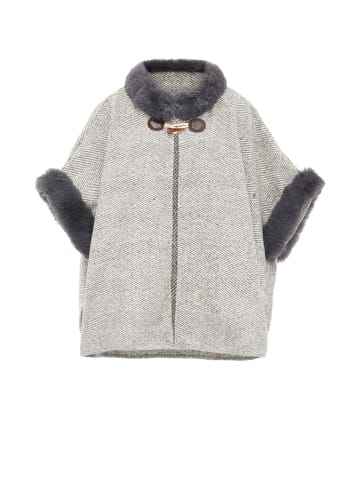 Usha Poncho in Hellgrau