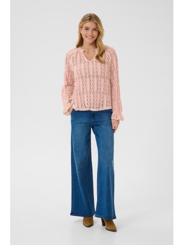 Cream Langarm-Bluse CRTully Straight fit in Sepia Rose