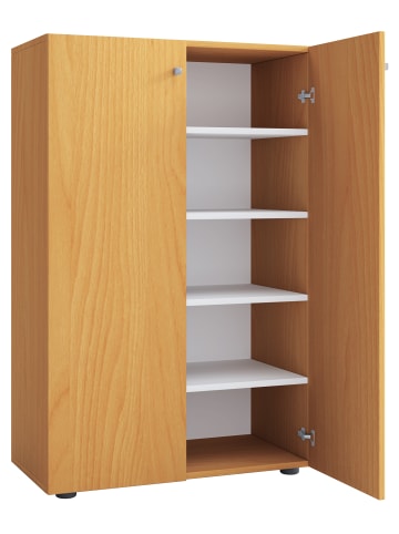 VCM XL Holz Großer Schuhschrank Schuhkommode Lona 5 in Buche