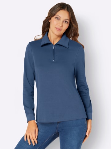 Sieh an! Sweatshirt in jeansblau
