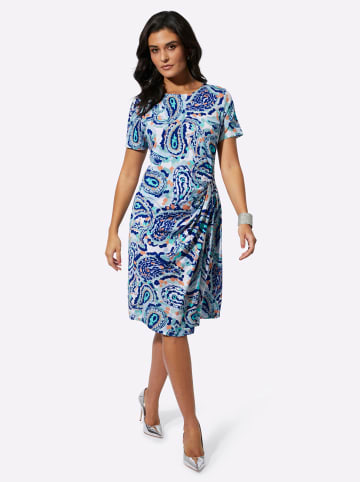 creation L Jerseykleid in ecru-kalkmint-bedruckt
