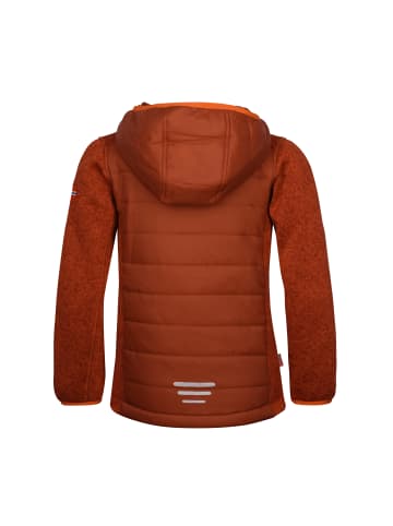 Trollkids hybride Fleece-Jacke "Skabu" in Dunkelorange/Hellorange