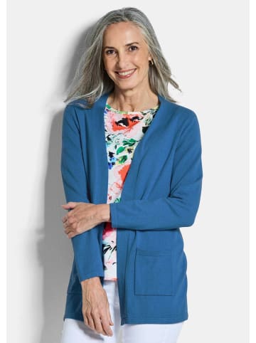 GOLDNER Elegante Strickjacke mit Kaschmir in blau
