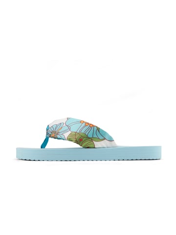 Flip Flop Sandalen "flip*tube flower" in hellblau mehrfarbig