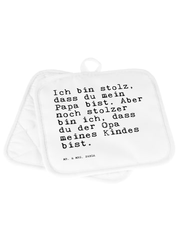 Mr. & Mrs. Panda Topfuntersetzer Ich bin stolz, dass... mit Spruch in Weiß