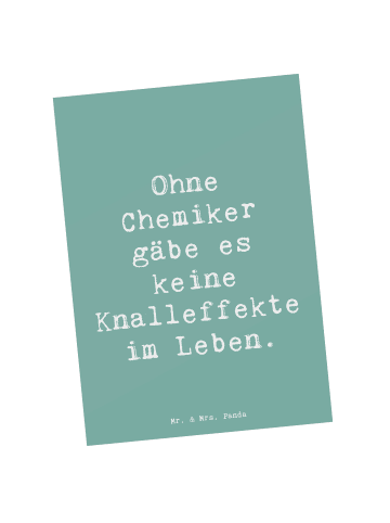 Mr. & Mrs. Panda Wanddeko Spruch Chemiker Knalleffekte mit Spruch in Meeresbrise