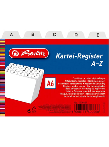 Herlitz Leitregister A-Z A6quer PP 25-teilig weiß