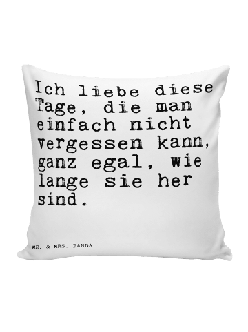 Mr. & Mrs. Panda Kissen 40x40 Ich liebe diese Tage,... mit Spruch in Weiß