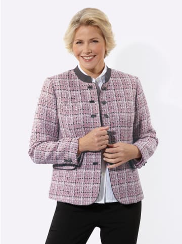 WITT WEIDEN Bouclé-Blazer in mauve-schwarz-gemustert