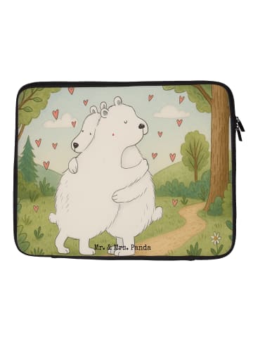 Mr. & Mrs. Panda Notebook Tasche Eisbär Umarmen Design ohne Spruch in Weiß