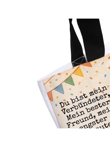 Mr. & Mrs. Panda Strandtasche Bären Liebe Design mit Spruch in Weiß