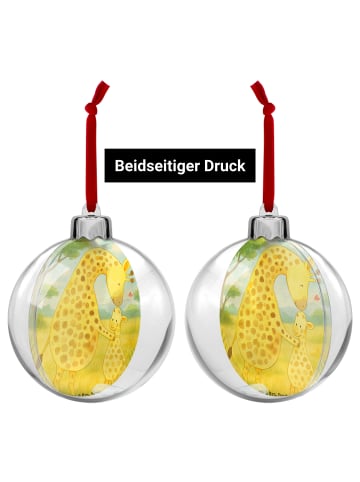 Mr. & Mrs. Panda Weihnachtskugel Giraffe Kind Design ohne Spruch in Weiß