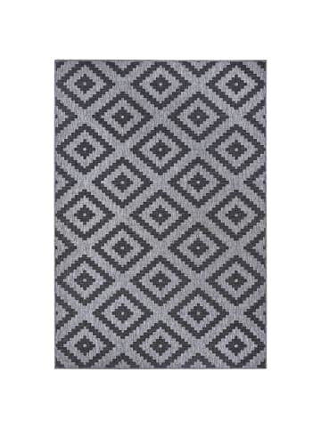 NORTHRUGS In- & Outdoor Teppich Malta Schwarz Silber