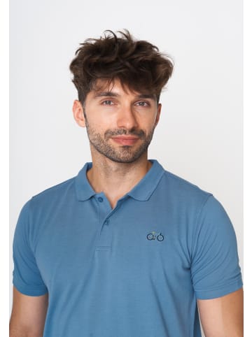 GreenBomb Polo-Shirt Bike Vintage in Schlammiges Blau