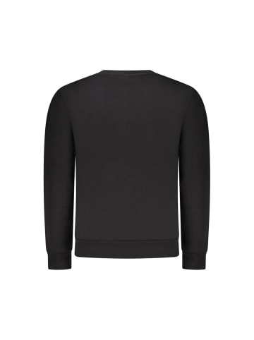 Rifle Schwarzer Baumwoll-Pullover mit Rundhalsausschnitt