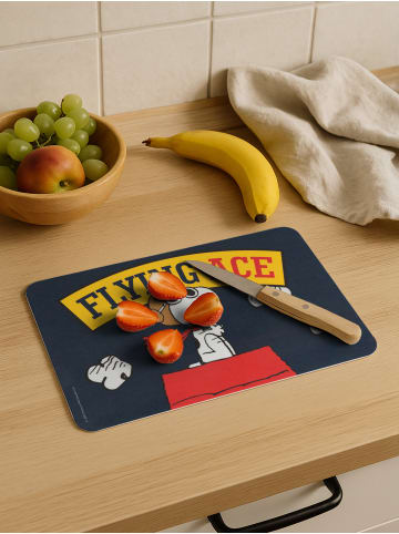 Snoopy Peanuts Snoopy Brettchen Flying Ace Schneidebrettchen in blau