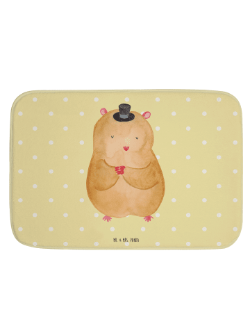 Mr. & Mrs. Panda Badematte Hamster Hut ohne Spruch in Gelb Pastell
