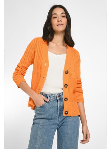 PETER HAHN Strickjacke Cotton in MANDARINE