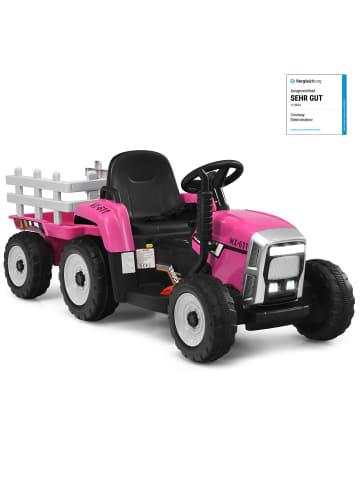 COSTWAY 12V Traktor ab 3 Jahren in Rosa