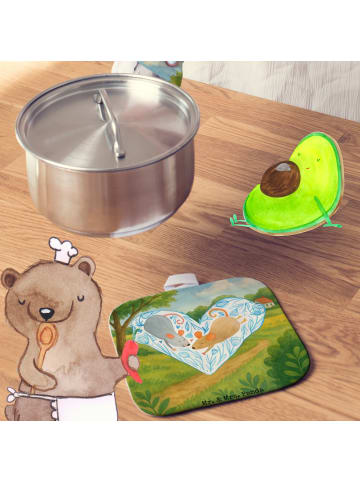 Mr. & Mrs. Panda Ofenhandschuhe Mäuse Herz Design ohne Spruch in Weiß