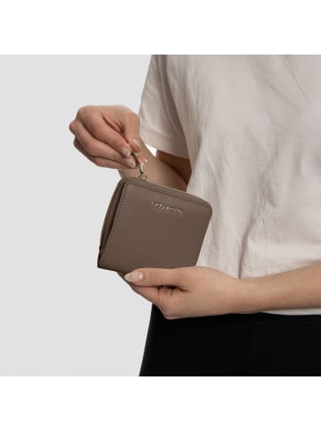 Lazarotti Bologna Leather Medium Zip-Around Geldbörse Leder 10 cm in taupe