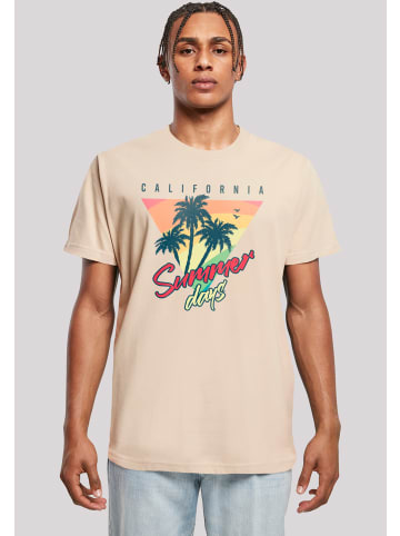 F4NT4STIC T-Shirt California Palmen Retro in sand