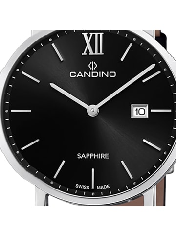 Candino Analog-Armbanduhr Candino Classic schwarz groß (ca. 39,5mm)