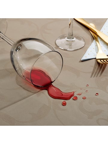 Erwin Müller Jacquard Tischdecke Greven in cappuccino