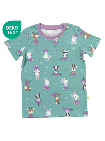 Schlummersack Kinder-Shorty aus Bio-Baumwolle in Mint-Lila