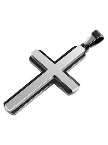 Adeliás Damen Anhänger – Kreuz Kreuzanhänger aus Edelstahl in silber