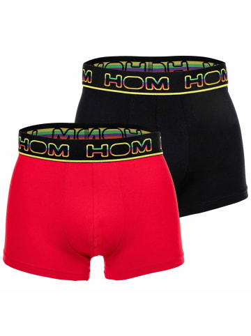 HOM Boxershort 2er Pack in Schwarz/Rot