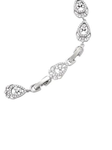 faina Women Crystal-Studded Bracelet in Silver