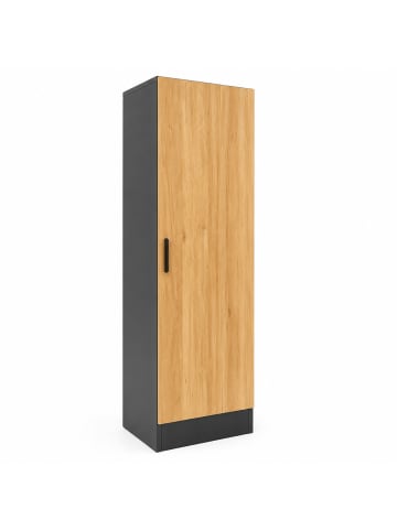 VCM Mehrzweckschrank Büro Wohnzimmer Dilos 114 x 38 cm in Anthrazit / Honig-Eiche