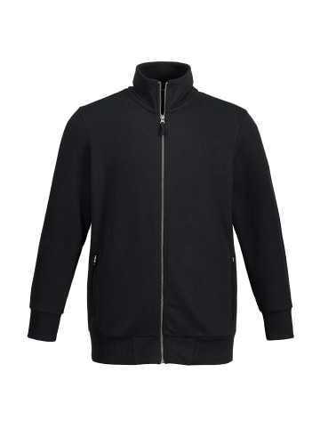 JP1880 Sweatjacke in schwarz