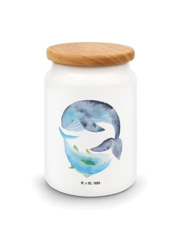 Mr. & Mrs. Panda Teedose Walfisch Thunfisch ohne Spruch in Weiß