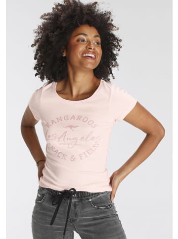 Kangaroos Print-Shirt in rosa