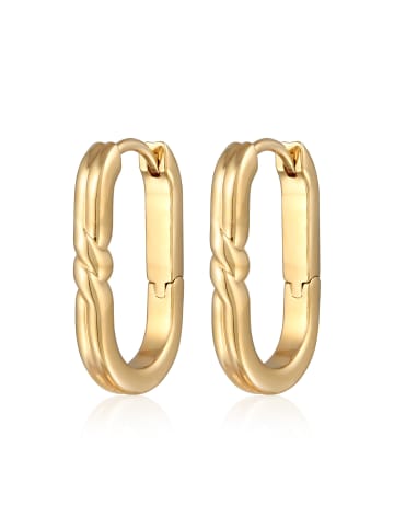 Elli Ohrringe Brass Twisted in Gold