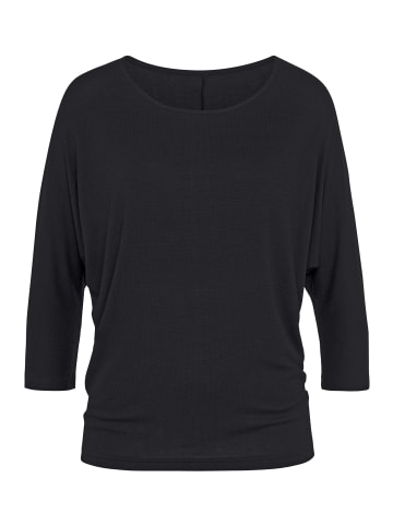 LASCANA 3/4-Arm-Shirt in schwarz