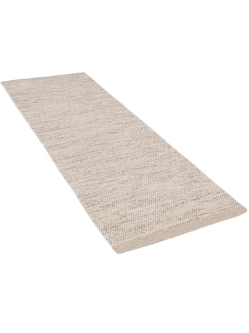 Pergamon Natur Teppich Läufer Wolle Kiruna in Taupe
