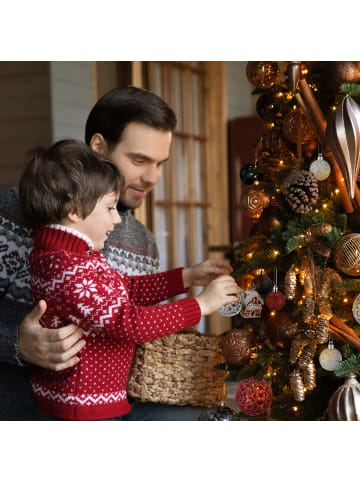 relaxdays 150-tlg. Weihnachtskugeln Set in Braun