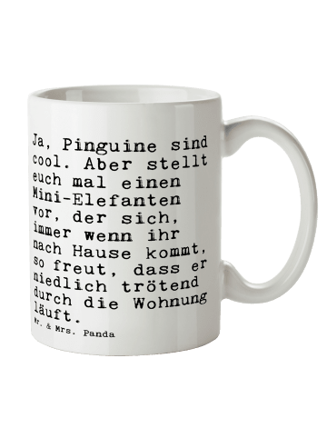 Mr. & Mrs. Panda Kaffeetasse Ja, Pinguine sind cool.... mit Spruch in Weiß