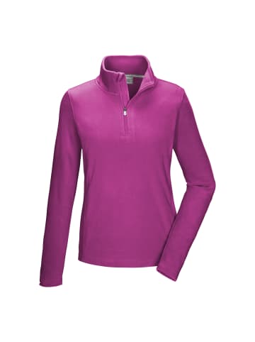 Fleeceshirt mit Stehkragen in Pink4722