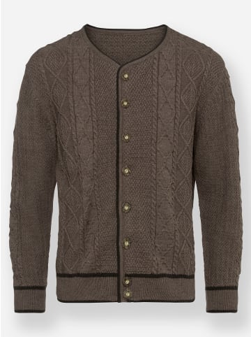 WITT WEIDEN Strickjacke in dunkeltaupe-meliert