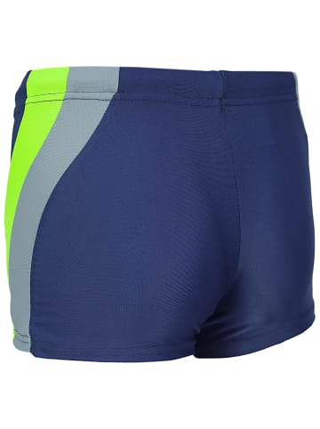 Aquarti Jungen Kinder Badehose Seitliche Paspel in blau/grün