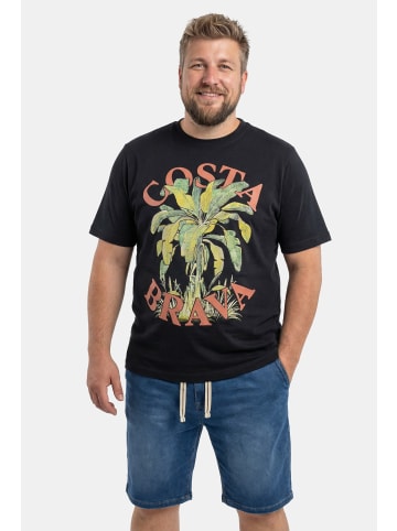 Men Plus Kurzarm T-Shirt in schwarz