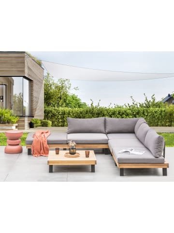 Beliani 6-tlg Sitzgruppe FRAZZANO in Grau/Braun